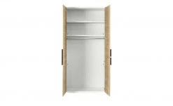 Kleiderschrank, 2-türig Holly | Weiß / Hickory (Nachbildung) / Anthrazit 101,3|cm -Kindermöbel Verkaufsladen 12114043 4 202001082240