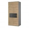 Kleiderschrank, 2-türig Holly | Mittelgrau / Hickory (Nachbildung) / Anthrazit 101,3|cm -Kindermöbel Verkaufsladen 12114044 6 202001082240