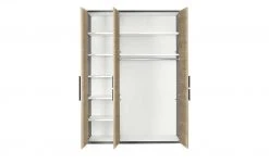 Kleiderschrank, 3-türig Holly | Mittelgrau / Hickory (Nachbildung) / Anthrazit ohne Spiegeltür -Kindermöbel Verkaufsladen 12114048 2 202001082240