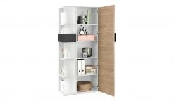 Vitrine Holly | Weiß / Hickory (Nachbildung) / Anthrazit rechts -Kindermöbel Verkaufsladen 12114077 5 202003242242