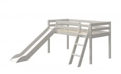 FLEXA Hochbett, halbhoch Flexa Classic | Kiefer Grau Schrägleiter -Kindermöbel Verkaufsladen 12114213 1 202002062236
