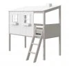 FLEXA Halbhochbett-Gestell Flexa Classic Haus | Kiefer Grau / Weiß Kiefer Grau -Kindermöbel Verkaufsladen 12114216 3 202002062236