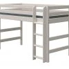 FLEXA Mittelhohes Bett Flexa Classic | Kiefer Grau senkrechte Leiter -Kindermöbel Verkaufsladen 12114218 2 201911062244