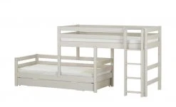 FLEXA Mittelhohes Kombibett mit Leiter Flexa Classic | Kiefer Grau senkrechte Leiter -Kindermöbel Verkaufsladen 12114220 11 202109132232