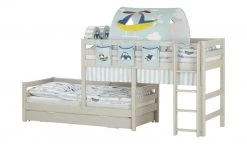 FLEXA Mittelhohes Kombibett mit Leiter Flexa Classic | Kiefer Grau senkrechte Leiter -Kindermöbel Verkaufsladen 12114220 12 202109132232