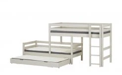 FLEXA Mittelhohes Kombibett mit Leiter Flexa Classic | Kiefer Grau senkrechte Leiter -Kindermöbel Verkaufsladen 12114220 3 202109132232