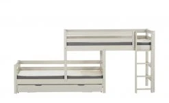 FLEXA Mittelhohes Kombibett mit Leiter Flexa Classic | Kiefer Grau senkrechte Leiter -Kindermöbel Verkaufsladen 12114220 6 202109132232