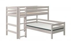 FLEXA Mittelhohes Kombibett mit Leiter Flexa Classic | Kiefer Grau senkrechte Leiter -Kindermöbel Verkaufsladen 12114220 9 202109132232