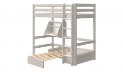 FLEXA Casa Hochbett Flexa Classic | Kiefer grau Senkrechte Leiter -Kindermöbel Verkaufsladen 12114236 1 201912022245