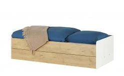 Stauraumbett Grow Up | Weiß / Wildeiche (Nachbildung) 90 cm