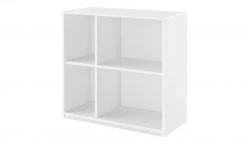 Regal Holly | Ausführung 2 (Breite Fächer rechts / schmale Fächer links) Weiß