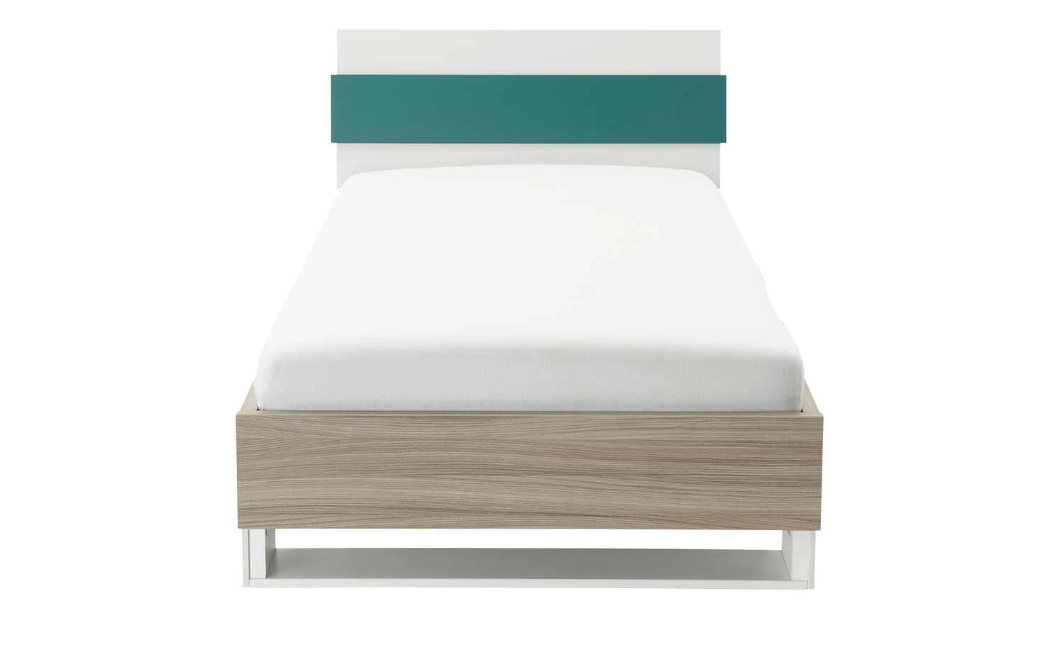 Bettgestell Holly | Weiß / Driftwood (Nachbildung) / Petrol 90 cm 4 Bettgestell Holly | Weiß / Driftwood (Nachbildung) / Petrol 90 cm – Bild 2