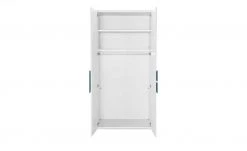 Kleiderschrank, 2-türig Holly | Weiß / Petrol 101,3|cm -Kindermöbel Verkaufsladen 12114604 3 202001172244