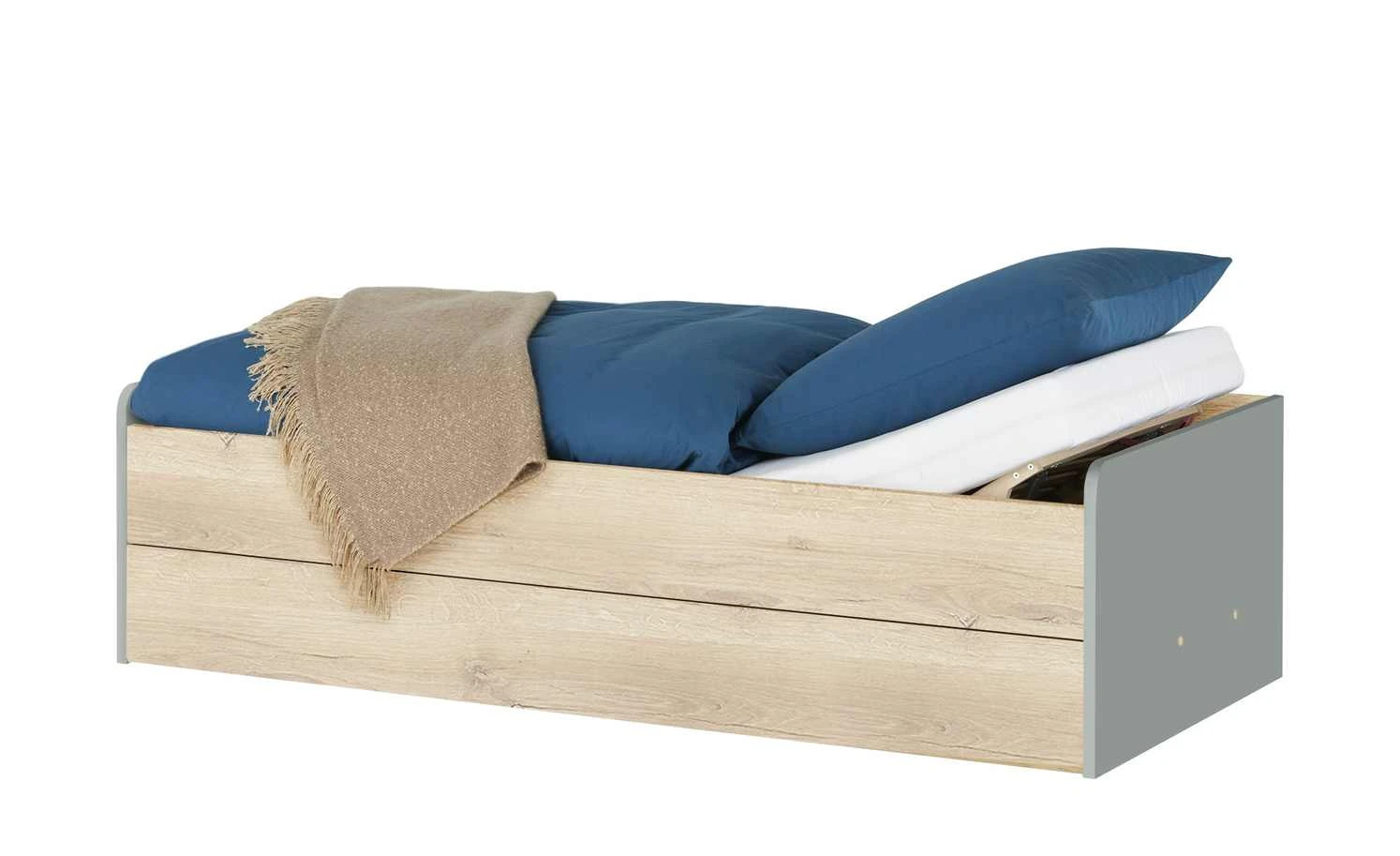 Stauraumbett Grow Up | Grau / Risseiche (Nachbildung) 90 cm 8 Stauraumbett Grow Up | Grau / Risseiche (Nachbildung) 90 cm – Bild 6