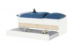 Duobett mit Stauraum Grow Up | Weiß / Livorno Buche (Nachbildung) 90 cm -Kindermöbel Verkaufsladen 12114827 9 202003112234