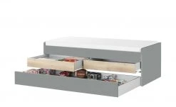 Duobett mit Stauraum Grow Up | Grau / Risseiche (Nachbildung) 90 cm -Kindermöbel Verkaufsladen 12114831 8 202003112234