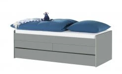 Duobett mit Stauraum Grow Up | Grau 90 cm