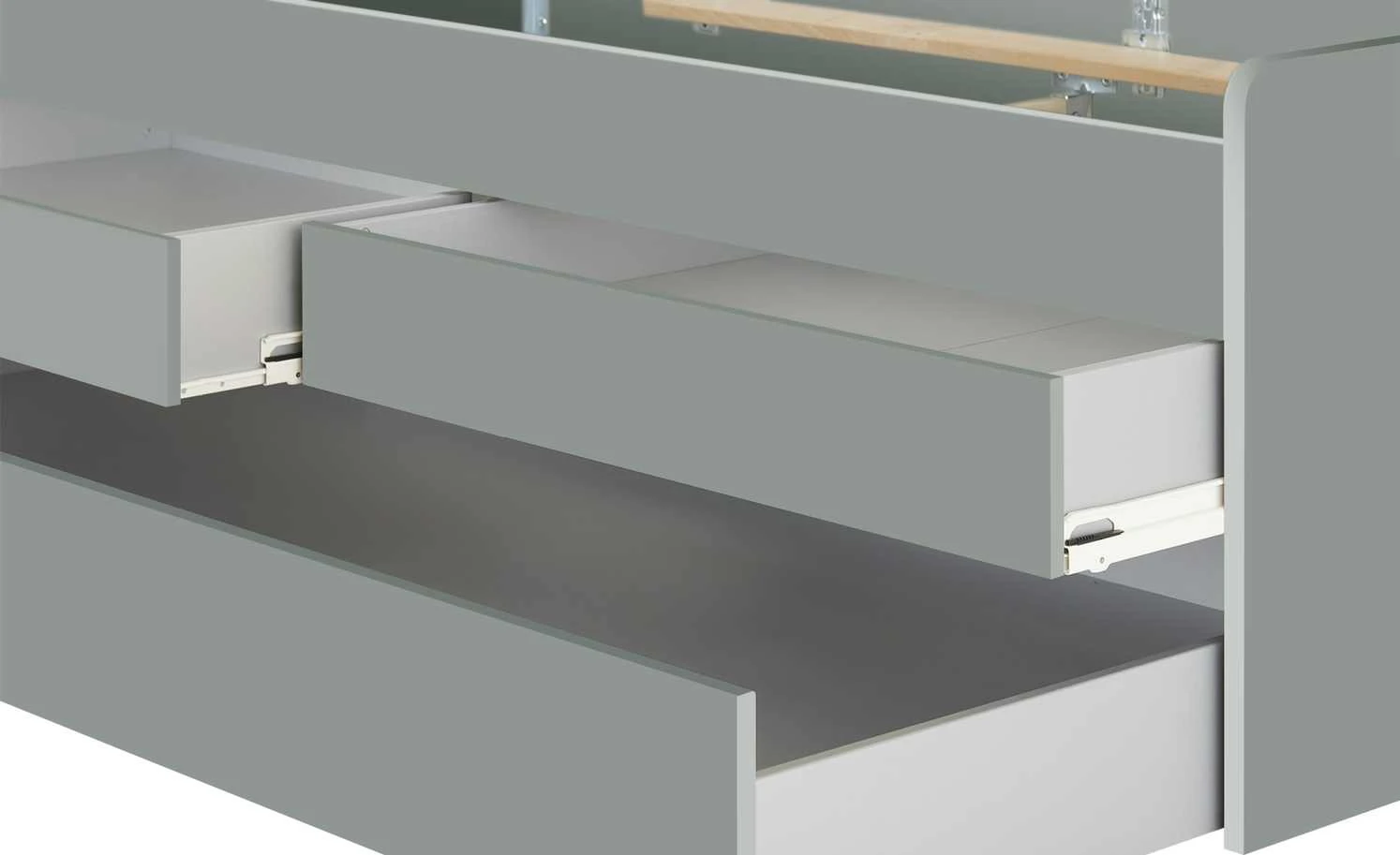 Duobett mit Stauraum Grow Up | Grau 90 cm 11 Duobett mit Stauraum Grow Up | Grau 90 cm – Bild 9