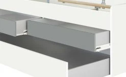 Duobett mit Stauraum Grow Up | Weiß / Grau 90 cm -Kindermöbel Verkaufsladen 12114844 3 202003122234