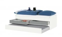 Duobett mit Stauraum Grow Up | Weiß / Grau 90 cm -Kindermöbel Verkaufsladen 12114844 4 202003122234