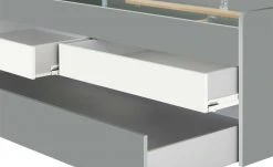 Duobett mit Stauraum Grow Up | Grau / Weiß 90 cm -Kindermöbel Verkaufsladen 12114847 10 202003122234