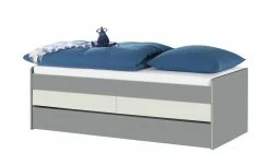 Duobett mit Stauraum Grow Up | Grau / Sandgrau 90 cm
