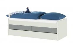 Duobett mit Stauraum Grow Up | Sandgrau / Grau 90 cm