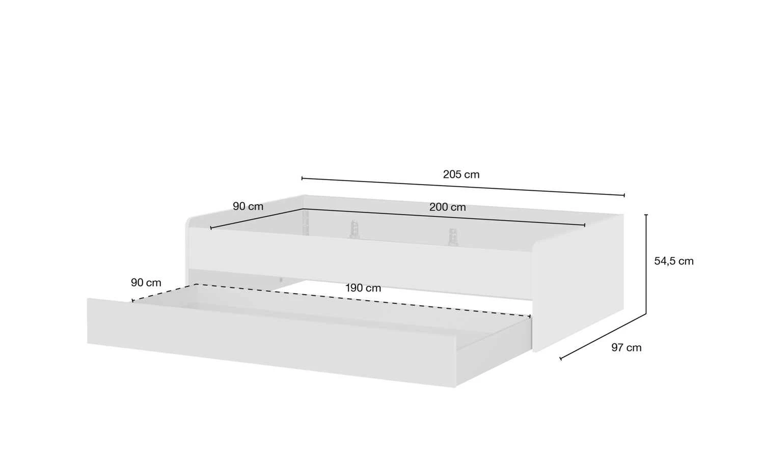 Duobett Grow Up | Weiß / Risseiche (Nachbildung) 90 cm 13 Duobett Grow Up | Weiß / Risseiche (Nachbildung) 90 cm – Bild 11