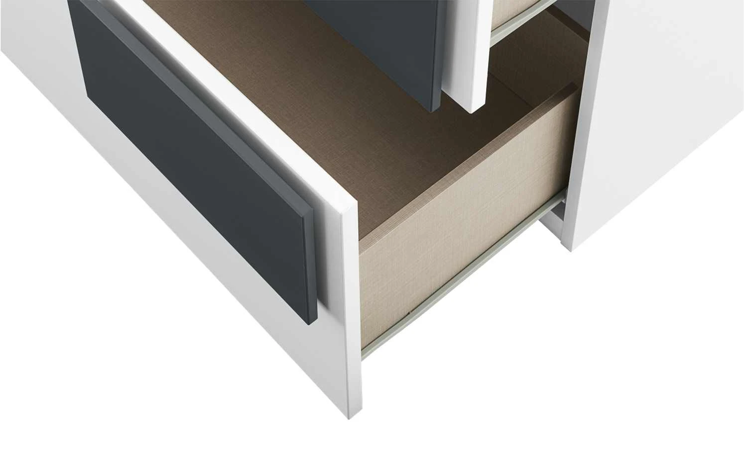 Kommode Holly | Weiß / Anthrazit 4 Kommode Holly | Weiß / Anthrazit – Bild 3