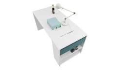 Schreibtisch-Anbauregal Holly | Weiß / Weiß / Petrol -Kindermöbel Verkaufsladen 12115224 4 202106092233