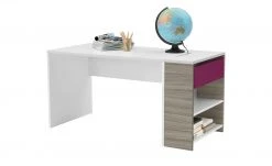 Schreibtisch-Anbauregal Holly | Weiß / Driftwood (Nachbildung) / Fuchsia -Kindermöbel Verkaufsladen 12115226 4 202106092233
