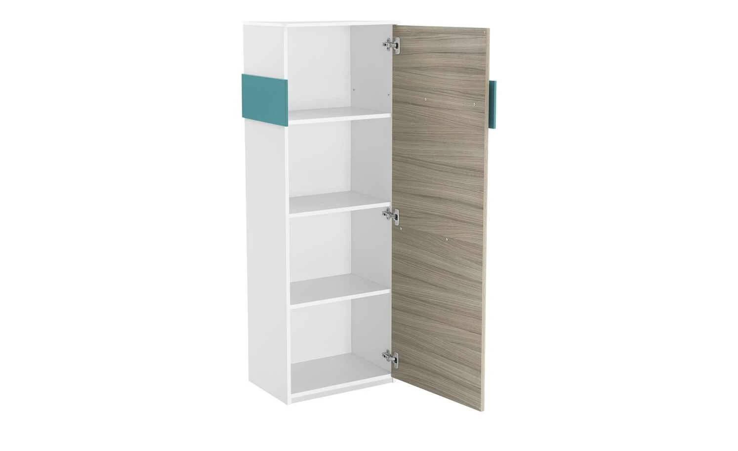 Stauraumelement 1-türig Holly | Weiß / Driftwood (Nachbildung) / Petrol 144,4|cm 6 Stauraumelement 1-türig Holly | Weiß / Driftwood (Nachbildung) / Petrol 144,4|cm – Bild 4