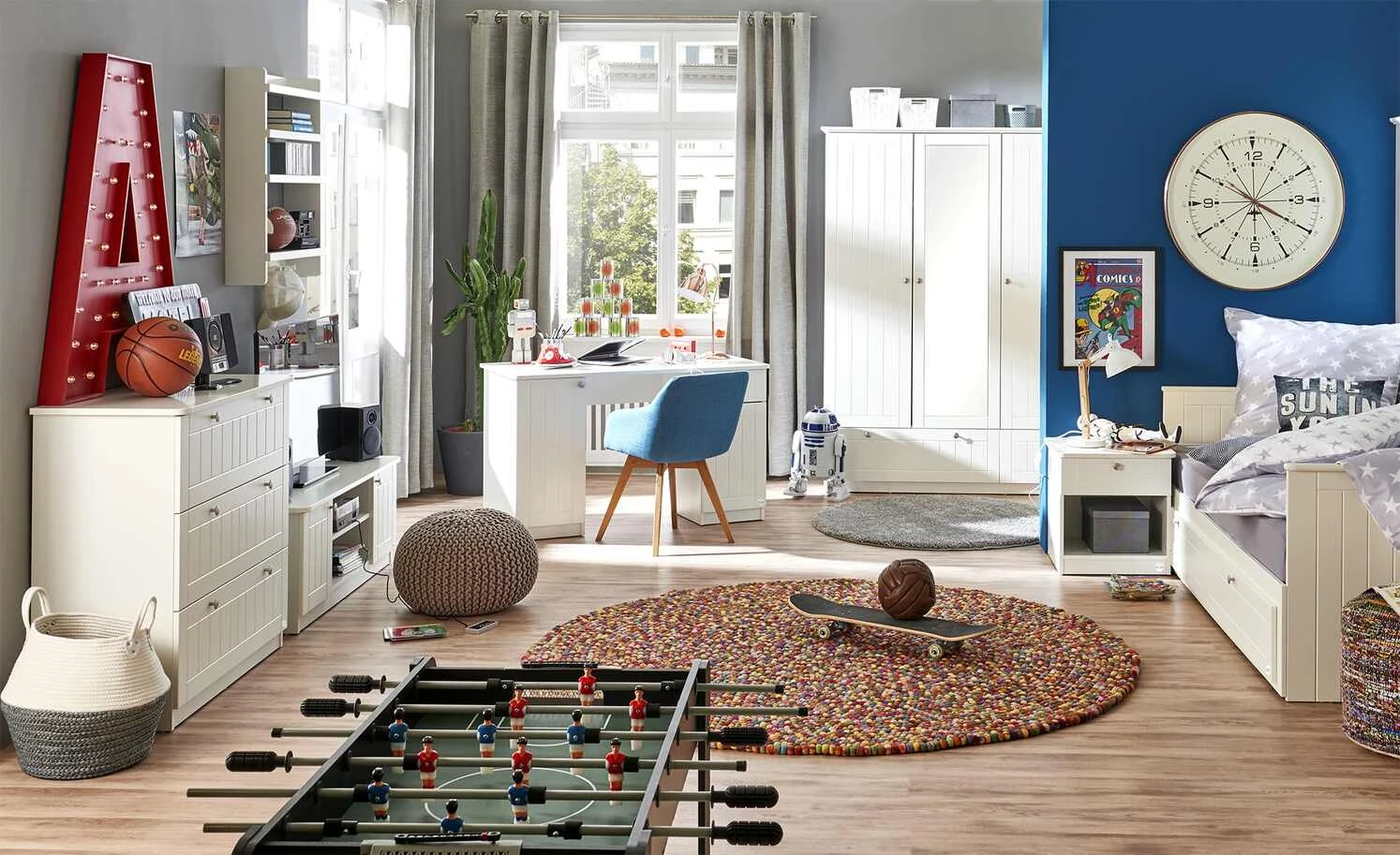 Mia & Mo Kleiderschrank, 3-türig Suna 5 Mia & Mo Kleiderschrank, 3-türig Suna – Bild 3