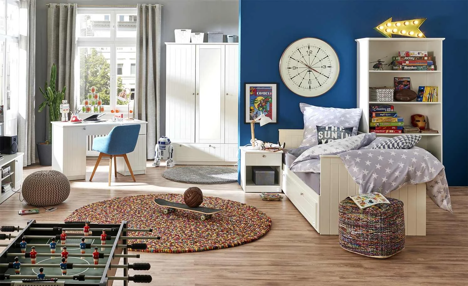 Mia & Mo Kleiderschrank, 3-türig Suna 4 Mia & Mo Kleiderschrank, 3-türig Suna – Bild 2