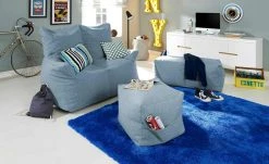 Sitzsack-Sofa Fiete | Jeans (Blau)