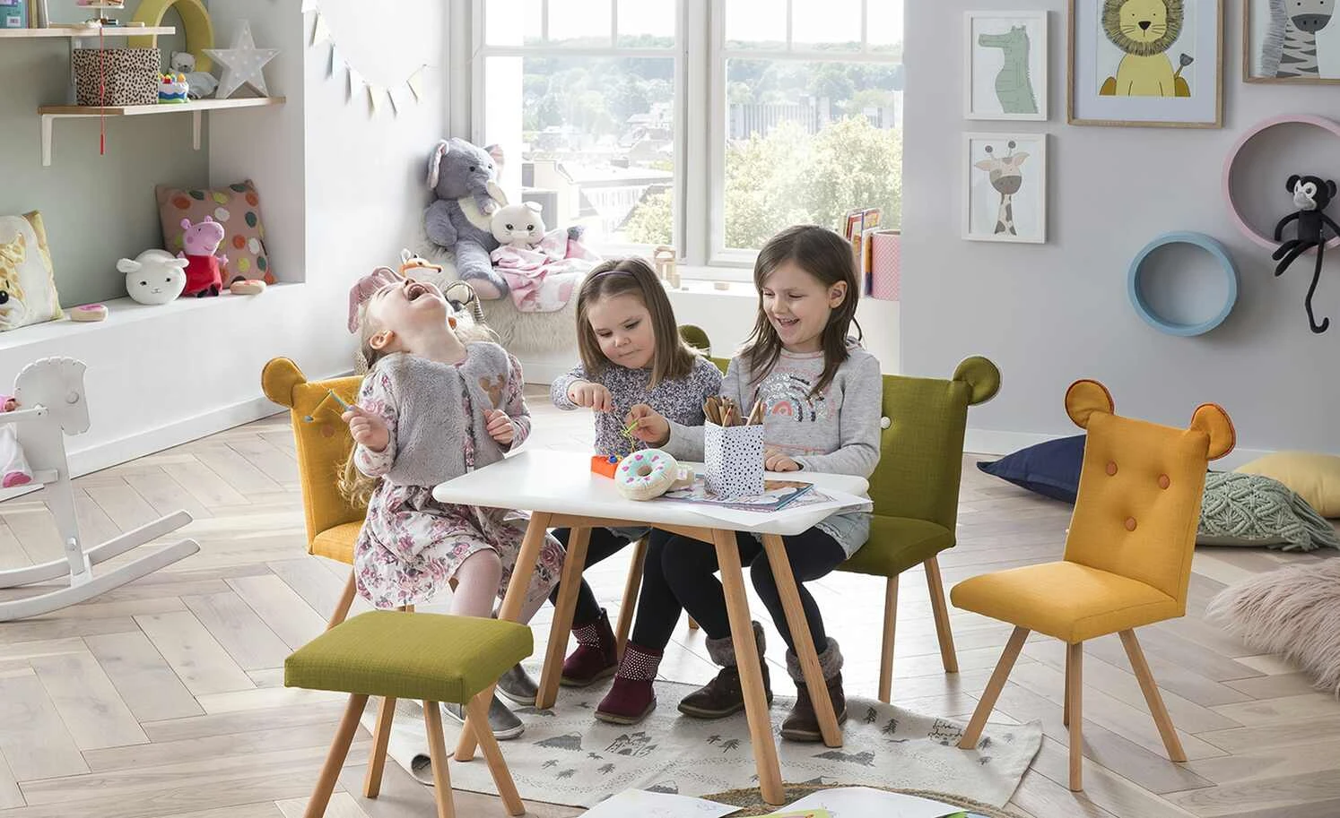 Kinder-Sitzbank mit Ohren Huschel | Grün 3 Kinder-Sitzbank mit Ohren Huschel | Grün