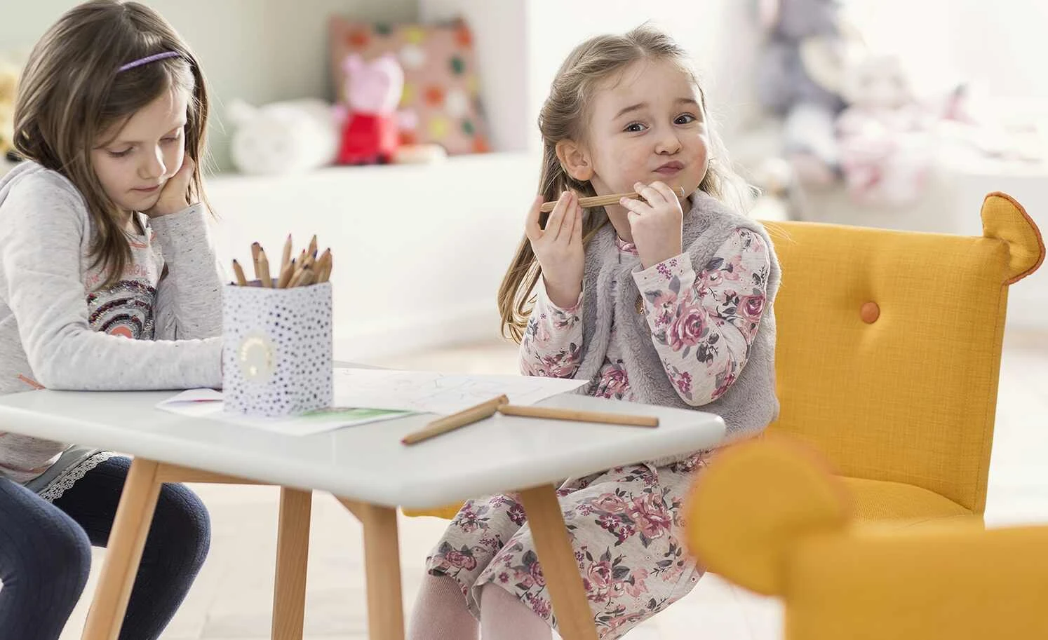 Kinder-Polsterstuhl mit Ohren Huschel | Curry (Gelb) 3 Kinder-Polsterstuhl mit Ohren Huschel | Curry (Gelb)