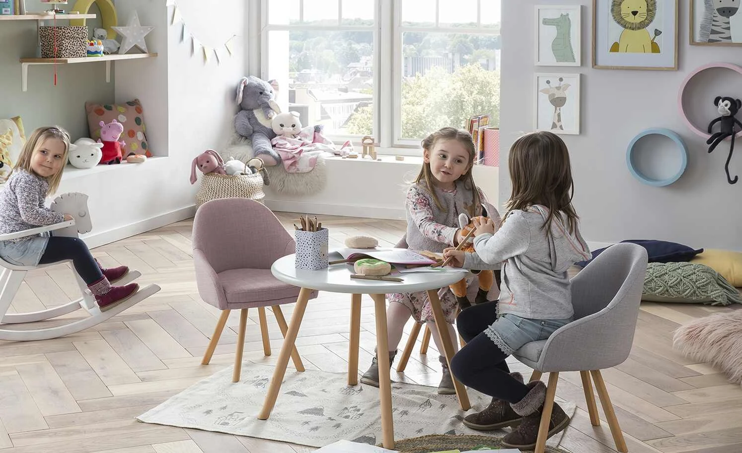 Kinder-Tisch Krümel | Weiß rund 4 Kinder-Tisch Krümel | Weiß rund – Bild 2