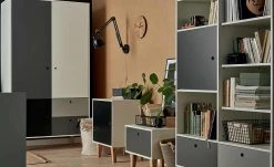 VOX Kleiderschrank Concept | Weiß / Graphitgrau / Grau / Schwarz 103,2|cm