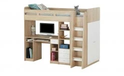 Hochbett mit Kleiderschrank und Schreibtisch Unit