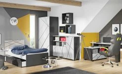 Drehtürenschrank X Dark | Hellgrau / Anthrazit