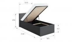 Bett Wake Up Plus | Anthrazit 90 cm 7 Bett Wake Up Plus | Anthrazit 90 cm -Kindermöbel Verkaufsladen 12119363 3 202209231236