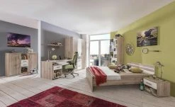 Kleiderschrank, 3-türig Caja | Eiche San Remo (Nachbildung) / Alpinweiß