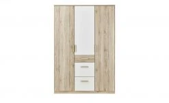 Kleiderschrank, 3-türig Caja | Eiche San Remo (Nachbildung) / Alpinweiß -Kindermöbel Verkaufsladen 342245400 8 202106092233