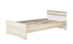 Futonbett Caja | Eiche San Remo (Nachbildung) / Alpinweiß 90x200 cm -Kindermöbel Verkaufsladen 342245402 8 201908160947